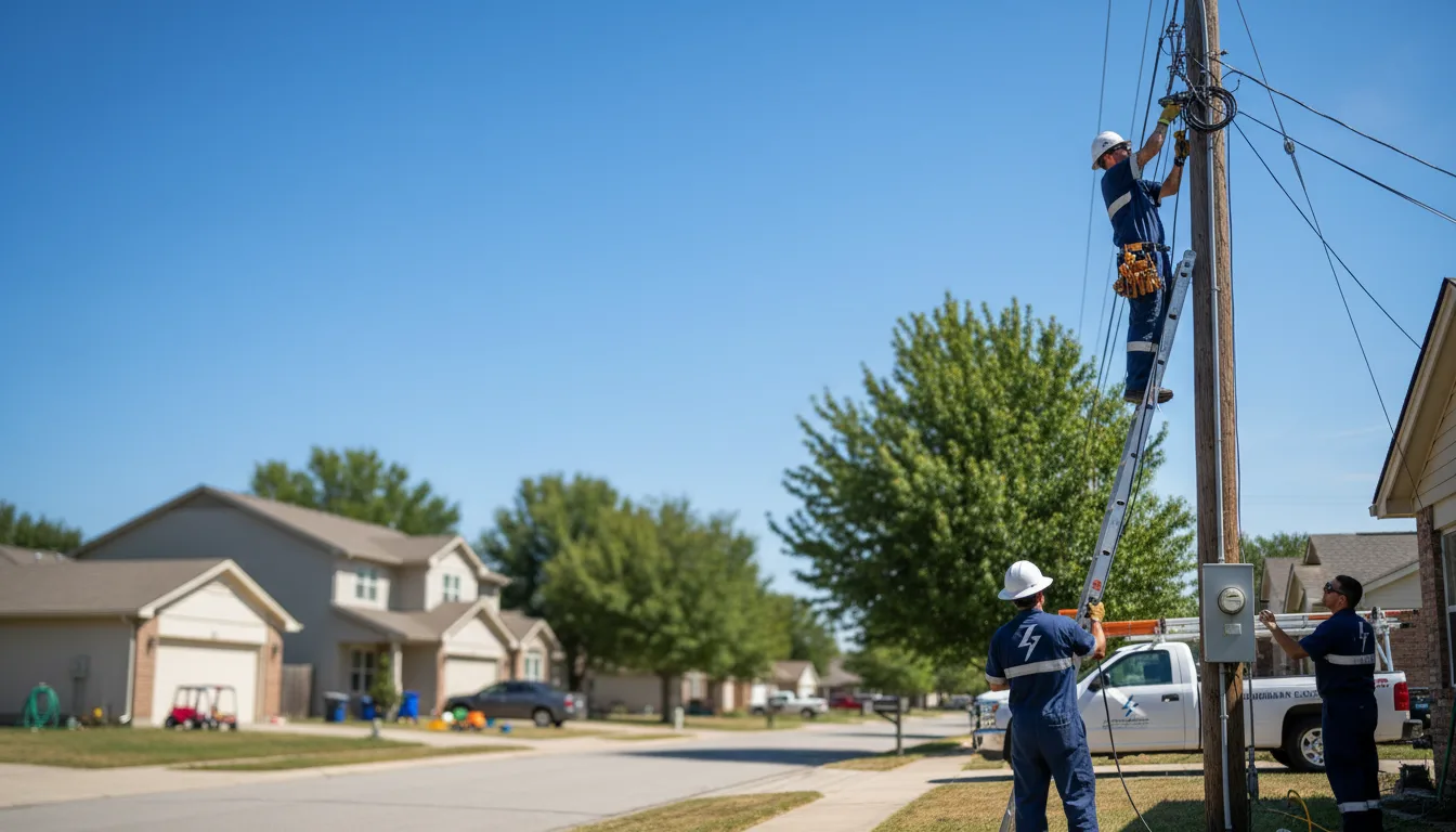 Residential electrician providing installation services in Amagon, AR